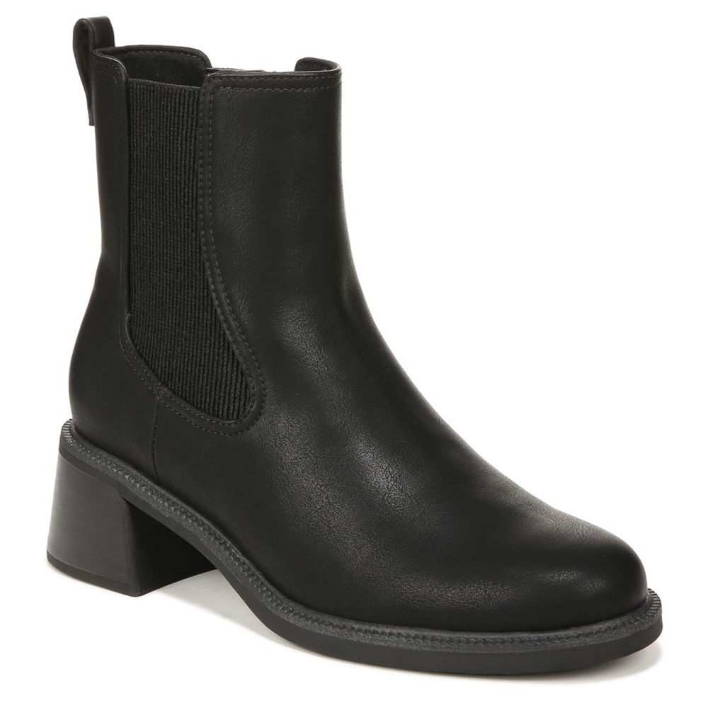 Dr. Scholl's Redux Women's Boots Black Smooth Size 7M Euro 37 NWOT